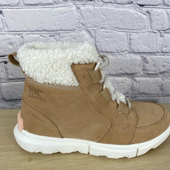 Sorel Explorer II Carnival Winter Tan & Pink Sherpa Boots size 6 NWOT - Picture 3 of 14